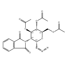 CAS號：102816-25-1，3,4,6-三-O-乙酰基-2-脫氧-2-鄰苯二甲酰亞氨基-ALPHA-D-吡喃葡萄糖基疊氮化物，