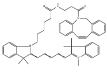 CY5-二苯基環(huán)辛炔;CY5-二苯并環(huán)辛炔，Cyanine5 DBCO，CAS號(hào)：2182601-71-2