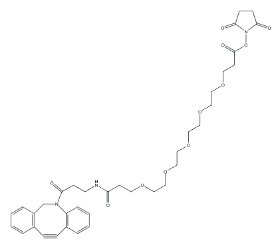 DBCO-PEG5-NHS Ester，cas：1378531-80-6，二苯基環(huán)辛炔-五聚乙二醇-活性酯