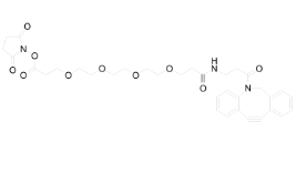 DBCO-NHCO-PEG4-NHS ester，cas：2100306-58-7，二苯基環(huán)辛炔-酰胺-四聚乙二醇-NHS脂