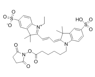 146368-16-3；磺酸花菁染料； Sulfo Cy3 NHS ester；磺化Cy3-N-羥基琥珀酰亞胺酯 	