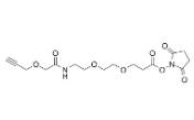 Propargyl-O-C1-amido-PEG2-C2-NHS ester， CAS:2101206-30-6，6-氧代-4,10,13-三氧雜-7-氮雜十六烷-1-炔-16-酸羥基琥珀亞酰胺酯